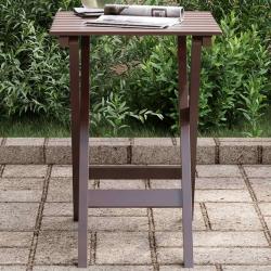 Table d'appoint pliable marron bois de peuplier massif