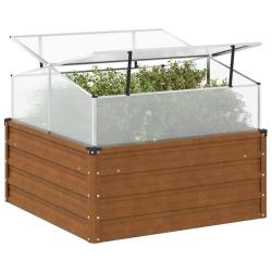 Jardini&egrave;re de avec serre acier r&eacute;sistant aux intemp&eacute;ries