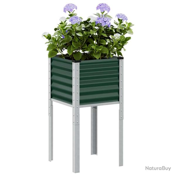 Jardini�re Vert 45x45x88 cm Acier