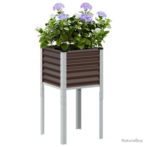 Jardini�re Marron 45x45x88 cm Acier