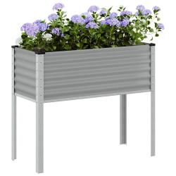 Jardini&egrave;re gris 100x45x90 cm acier