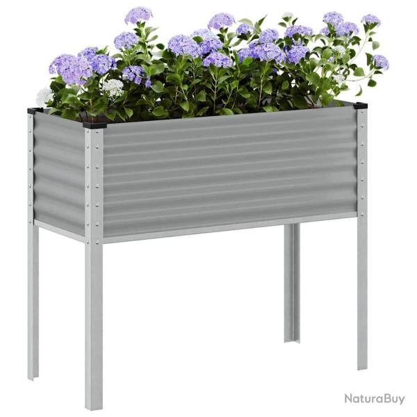 Jardini�re gris 100x45x90 cm acier