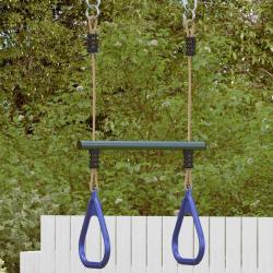 Barre de trap&egrave;ze et anneaux de gymnastique d'enfants acier