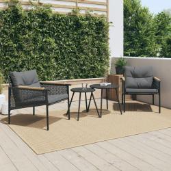 Chaises de avec coussins lot de 2 noir acier