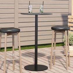 Table de ronde noir &Oslash;60x105 cm acier