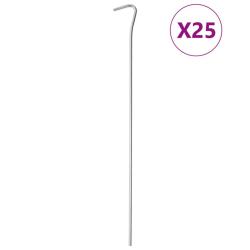 Piquets de tente 25 pcs 30 cm &Oslash;4 mm acier galvanis&eacute;