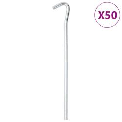 Piquets de tente 50 pcs 23 cm &Oslash;7 mm acier galvanis&eacute;