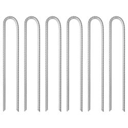 Piquets de tente 6pcs en forme de U 337cm &Oslash;10mm acier galvanis&eacute;