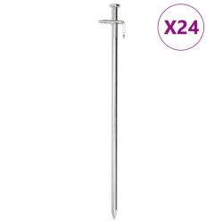 Piquets de tente 24 pcs 30 cm 8 mm acier galvanis&eacute;