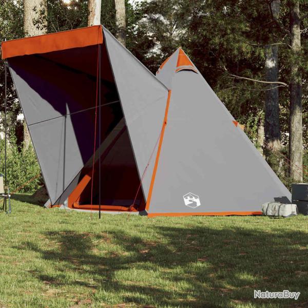 Tente familiale tipi 6 personnes gris et orange imperm�able