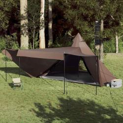 Tente familiale tipi 8 personnes marron imperm&eacute;able