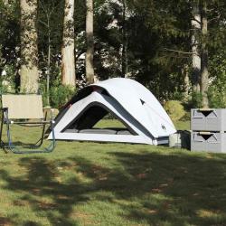 Tente de camping 1 personnes blanc tissu occultant imperm&eacute;able