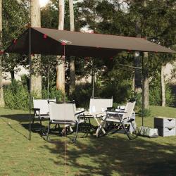 B&acirc;che de camping marron 406x306 cm imperm&eacute;able