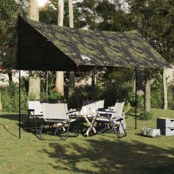B&acirc;che de camping camouflage 438x376x212 cm imperm&eacute;able