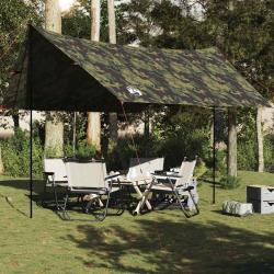 B&acirc;che de camping camouflage 462x306x211 cm imperm&eacute;able