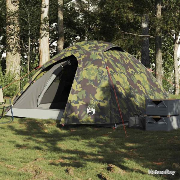 Tente de camping � d�me 3 personnes camouflage imperm�able