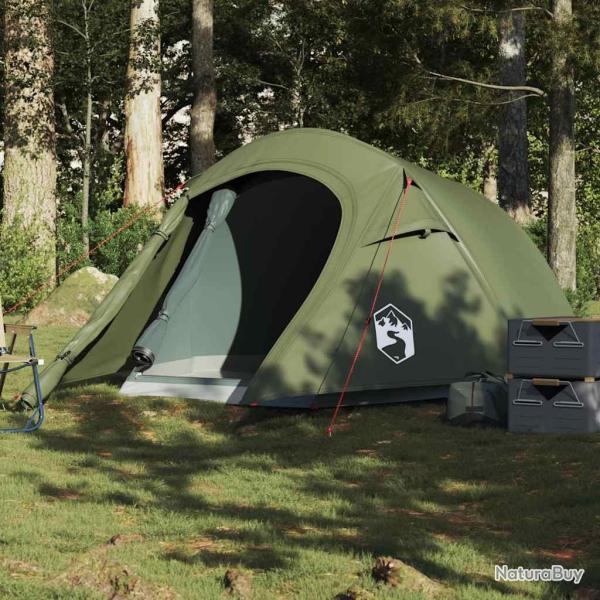 Tente de camping tunnel 2 personnes vert olive imperm�able