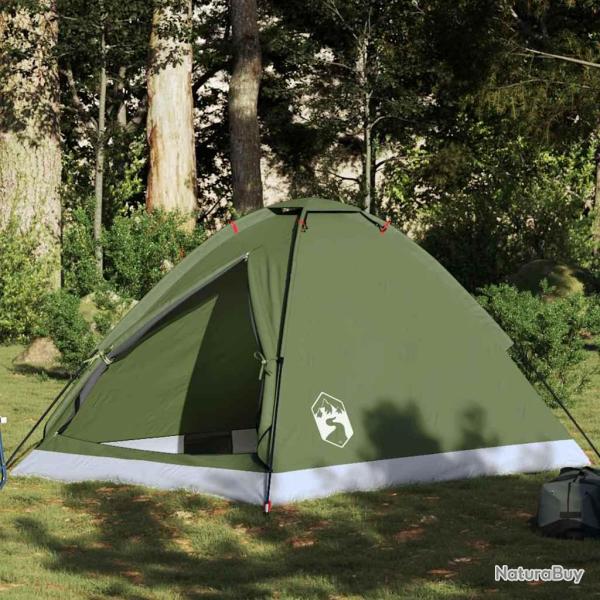 Tente de camping � d�me 2 personnes vert olive imperm�able