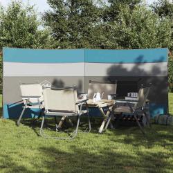 Brise-vent de camping bleu 340x130 cm imperm&eacute;able
