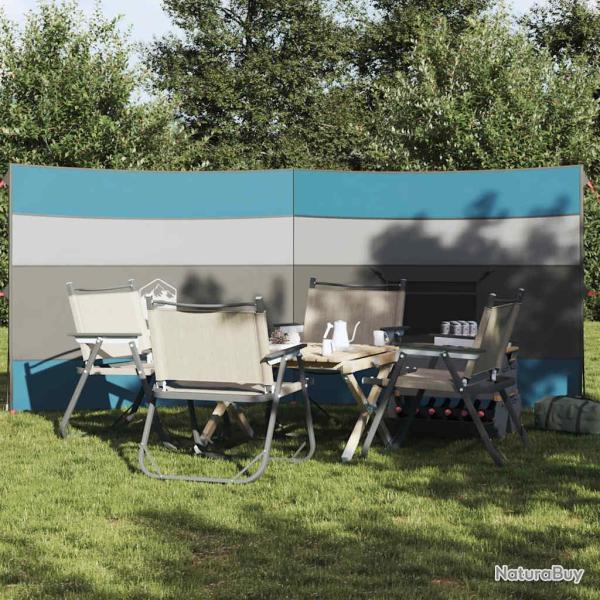 Brise-vent de camping bleu 340x130 cm imperm�able