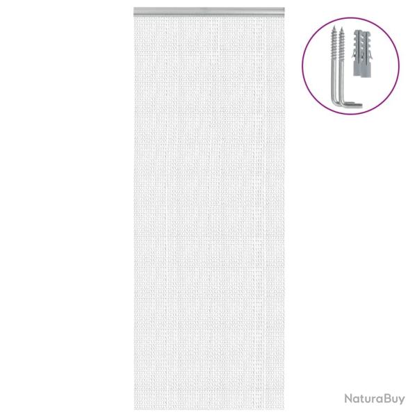 Moustiquaire de porte � cha�ne 80x201 cm aluminium