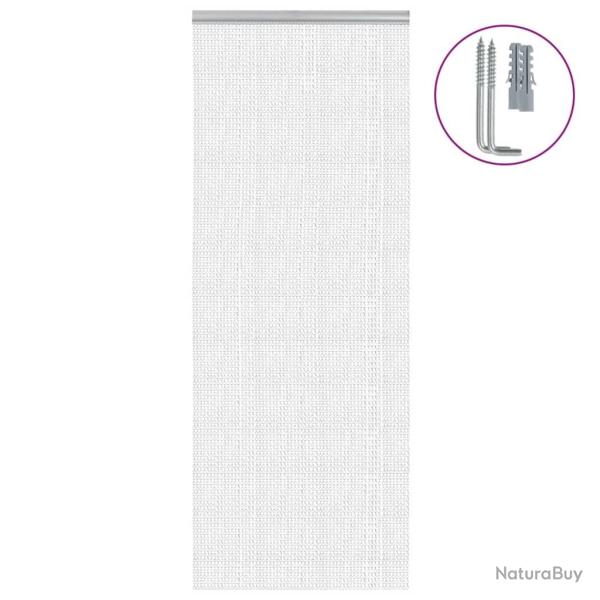 Moustiquaire de porte � cha�ne 80x212 cm aluminium