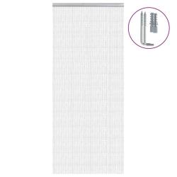 Moustiquaire de porte &agrave; cha&icirc;ne 90x200 cm aluminium