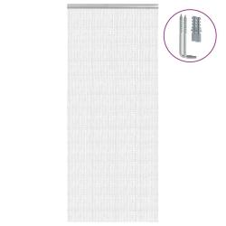 Moustiquaire de porte &agrave; cha&icirc;ne 90x212 cm aluminium