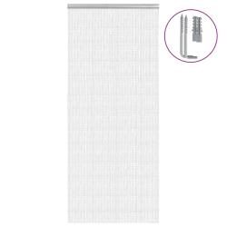 Moustiquaire de porte &agrave; cha&icirc;ne 90x220 cm aluminium