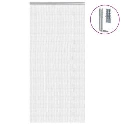 Moustiquaire de porte &agrave; cha&icirc;ne 100x200 cm aluminium