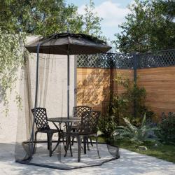 Moustiquaire pour parasol 220 maille noir ?300x230 cm