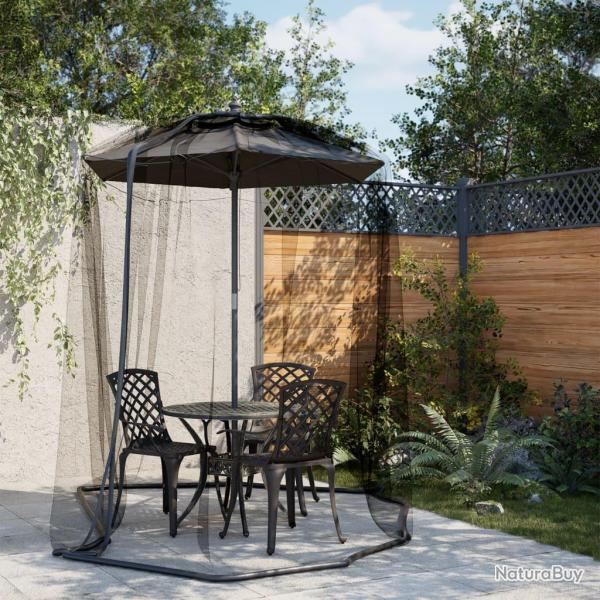 Moustiquaire pour parasol 220 maille noir ?300x230 cm