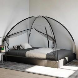 Moustiquaire mongole avec portes 220 maille noir 200x150x140 cm