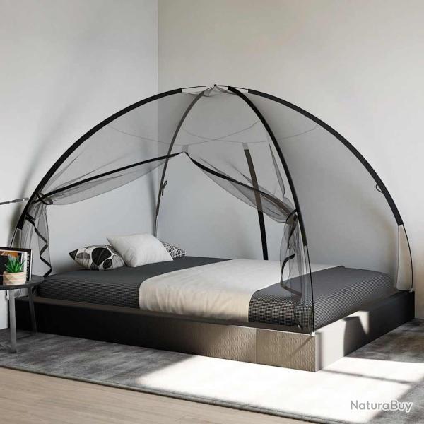Moustiquaire mongole avec portes 220 maille noir 200x150x140 cm