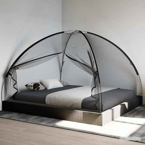 Moustiquaire mongole avec portes 220 maille noir 200x180x135 cm
