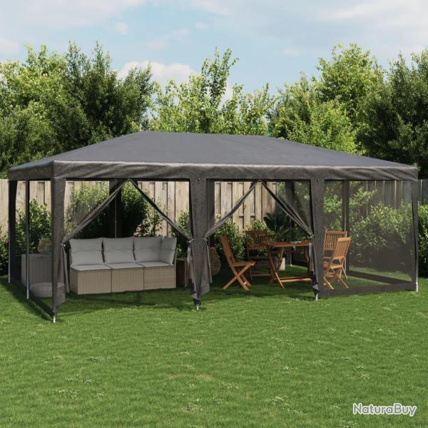 Tente de f�te avec 10 parois lat�rales maille anthracite 6x4 m