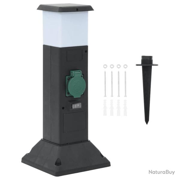 Colonne de prise d'ext�rieur avec lampe et piquet � 2 voies