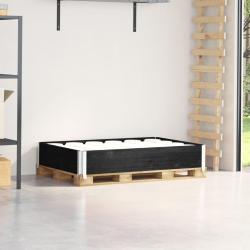 Collier de palette noir 120x80 cm bois de pin solide