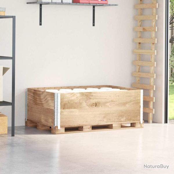 Colliers de palette 2 pcs 120x80 cm bois de pin solide