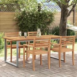 Table de Gris 180 x 90 x 75 cm Bois d'Acacia Massif