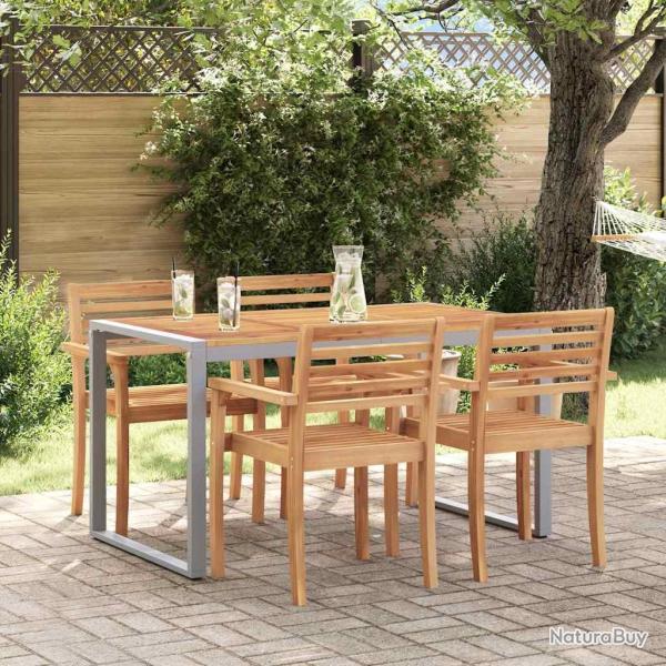 Table de Gris 140 x 80 x 75 cm Bois d'Acacia Massif