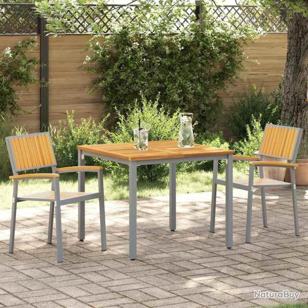 Chaise empilable 2 pcs Marron 56 x 57 x 87 cm