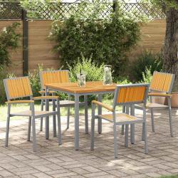 Chaise empilable 4 pcs Marron 56 x 57 x 87 cm