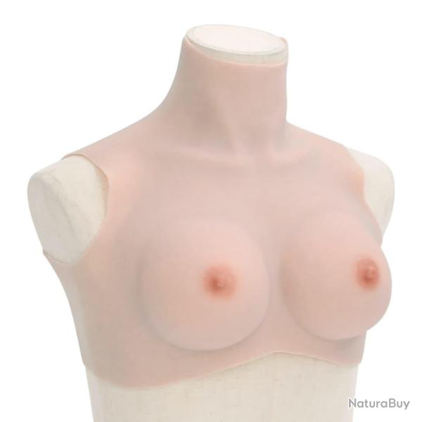 Plastron en silicone caucasien coupe C