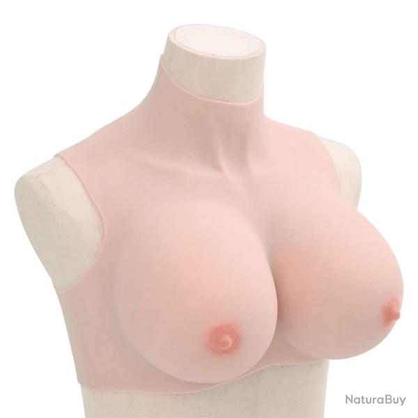 Plastron en silicone caucasien coupe H