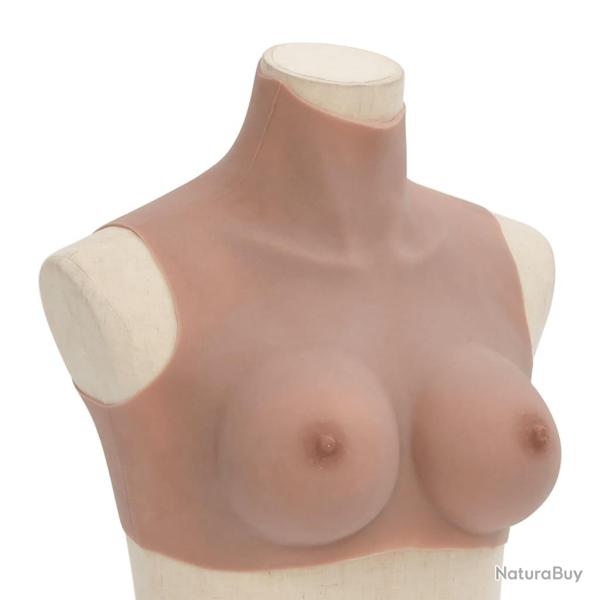 Plastron en silicone marron p�le coupe C