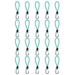Cordes &eacute;lastiques avec crochets 20 pcs 15 cm