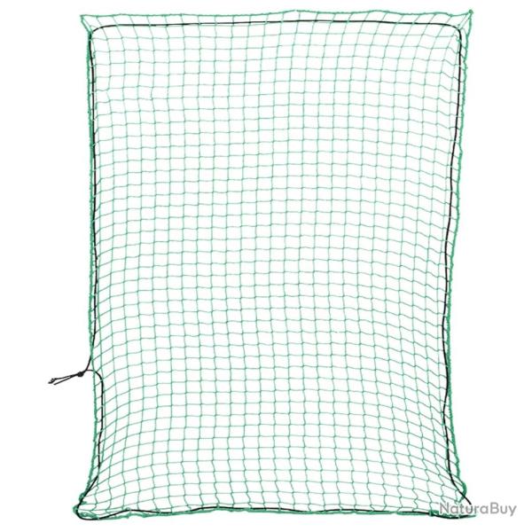 Filet pour remorque avec corde �lastique vert 3,5x3 m PP