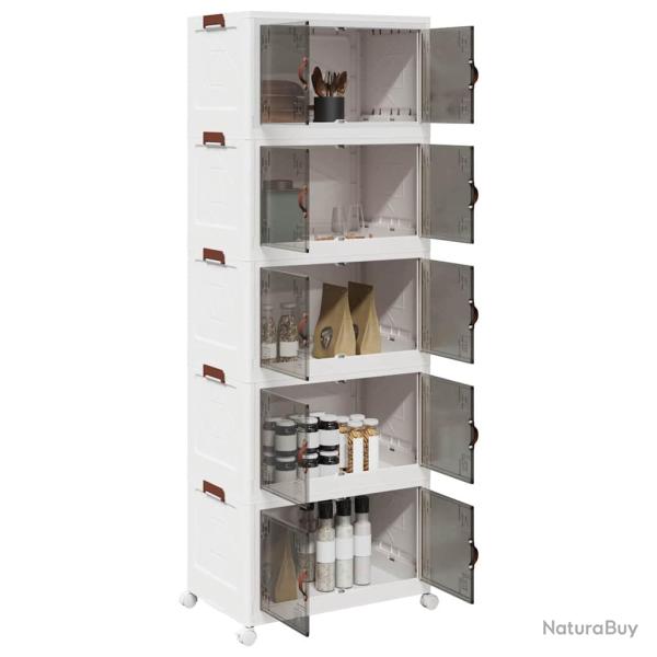 Bo�te de rangement empilable avec roues � 5 niveaux 75 L