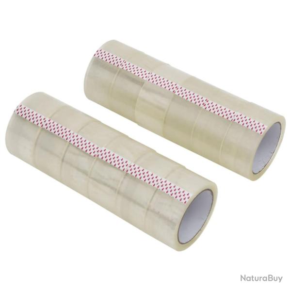 Ruban d'emballage 12 pcs transparent 48 mm x 66 m